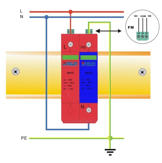 浪涌保护器接线方式